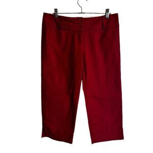 Loft originals red crop pants shorts  stretch Capri size 6